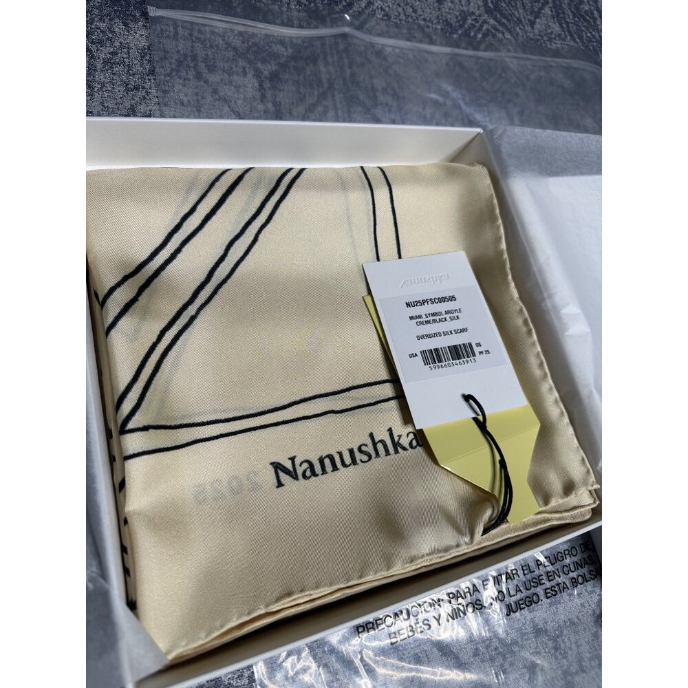 Nanushka Oversized  Miani Printed Silk Scarf